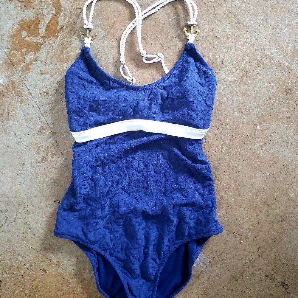 Sperry Blue One Piece Bathing Suit